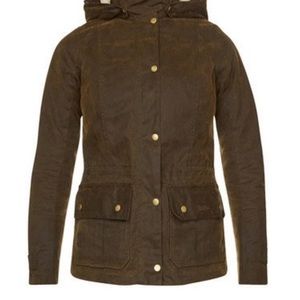 Barbour convoy wax jacket olive size 6